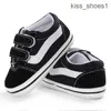 First Walkers Baby Crib Shoes Nouvelle-norme Boy Choot Toine Trainers Sneaker Préwalker Black Blanc 0-18M