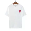 Mode T -shirt Women Designer T Shirts Mens Dames Solid Color Love Heart Borduurwerk korte mouw T -stuk casual losse eenvoudige oversized katoenen T -shirt