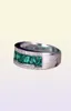 Size 610 Fashion Jewelry 925 Sterling Silver Emerald CZ Diamond SONA Gemstones Promise Party Women Wedding Ring for Valentine039738686