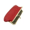 Bags NICOLE CO Genuine Leather Coin Purse Sheepskin Change Purse Metal Hasp Closure Card Holder Wallet For Women Handbag Red Black