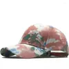 Bollmössor 2023 Fashion Tie-Dye Baseball Cap Spring Men Kvinnor Trend Älskare Färgglad Snapback Hat utomhus justerbar Sun Graffiti Bone