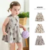 Girl Dresses Brand Design Girls Sleeveless Cotton Dress 2023 Summer Kids Fashion Print Princess