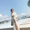 Dames blouses dames sexy pure kant kimono vestiging halve mouwen bind open voorste zwempak bedek op borduurwerk bloemen long beach blouse