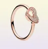 Cute heart-shaped ring for 925 silver rose gold heart-shaped frame fashion trend sterling silver ring gift female2792605