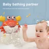 Bambini Bubble Crabs Giocattolo per il bagnetto del bambino Divertente Bagno per bambini Bubble Maker Piscina Nuoto Vasca da bagno Macchina per il sapone Giocattoli da bagno per bambini 231225