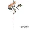 Fleurs décoratives 4-HEAD Single Nordic rose anti-fleur authentique Fleur haut de gamme Artistique et Fresh Forest Series rétro tridimensionnelles