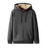 Men's Hoodies Trendy Hoodie Jacket 3D Cutting Sweatshirt Coat Drawstring Men Women Winter Fleece Lining Hooded Windproof