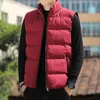 Vestes pour hommes Automne Veste d'hiver Sleeve sans manche Zipper Down Vest Warm Stand-Up Collier surdimension