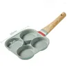 Pans 4 Grids Flying Pan Portable Nonstick For Home