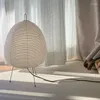 テーブルランプリビングルームベッドルームベッドサイド日本のライスペーパーランタンLEDランプスタディエルホームステイアートクリエイティブ装飾三脚床