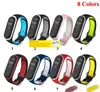 Xiaomi Mi Band 4 Band 3 Rand Silicone Armband Armband Ersättning för Xiomi Band Mi Band4 Mi Band3 Wrist Color TPU Strap Promotion LL