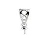 Pendant Bail Pearl Inställningar Fina smycken DIY S925 Connector Small Charm 925 Sterling Silver 10 Pieces6120077