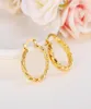 22K 23K 24K Thai Baht Yellow Gold GP Earrings Hoop E India Jewelry Brincos Top Quality Wave6648471