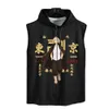 Tokyo Revengers Top Mikey Overdized T-shirt Anime Printed Tank Tops Men Women Casual Vest Chifuyu Hooded Sleeveless Shirts