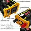 Carro Jump Starter Power Inverter 4000W 12V para 220V110V Led Display Converter Adaptador Dual Usb Transformador de tensão Modificado Sine Wave164 Otz0Z