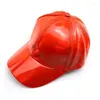 Ballkappen 2023 Gorras farbenfrohe helle PU-Leder-Baseball-Kappe Blank Bling Ausführen Casquette Snapback Hats für Männer Frauen 56-58 cm T740