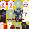 23 24 25 Bayern Münih Futbol Forması FC Trikot Maillot Kitleri Camiseta Futbol Bayern Münih Futbol Formaları Erkek Çocuk Oyuncu Setleri Kane Musiala Muller Sane Sports