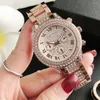 Montre-bracelets contena Silver Rose Gold Luxury Femmes Regardez les dames de la mode Quartz Diamond Wristwatch Bracelet féminin élégant Reloj