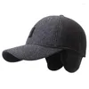 Ball Caps Northwood Outdoor męskie czapki zimowe kapelusze swobodne baseballowe czapkę mężczyzny trzymaj ciepły ochronę wiatrową kapelusz snapback z earflaps ciężarówek