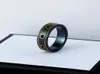 designer rings love Ceramic Band g letter Rings Black White for Women Men jewelry Gold Ring3968331