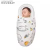 Sleeping Bags Baby Sleeping Bag 0-6Months Envelopes For Newborns Baby Swaddling Wraps 2.5Tog Soft Cotton Cocoon Design Head Neck ProtectorL231226