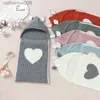 Śpiwór śpiwór śpiwór dziecięcy dzianinowy wózek z kapturem Swaddle 0-6m Zakwaszona jesienna opakowanie nowonarodzona dziewczyna sleepsack ciepła moda Lovingl231225