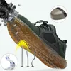 MARSON Men Breathable Mesh Safety Shoes Mens Light Sneaker Indestructible Steel Toe Soft Antipiercing Work Boots Plus size 231225