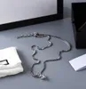 Nytt mode tjurhuvud hänge halsband silverpläterad halsband högkvalitativ trend par kedja halsband lång smycken leverans7335640