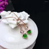 Dangle Earrings KJJEAXCMY Boutique Jewelry 925 Sterling Silver Inlaid Natural Diopside Gemstone Female Luxury Support Detection