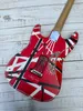 Guitar Electric Guitar Relic Pizza Floyd Rose Vibrato Bridge, Red Frank 5150, white and Black Light, Edward Eddie Van Halen, nvio Gladys