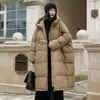 Cappotto per palla di grandi dimensioni per donne con anatra bianca spessa e calda giù coreano cappotto sciolto cappotto parker e inverno 231225