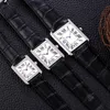Men and Women Watches 3A Leather Strap Japan Quartz Movement Dress Watch Original Clasp Diamond Case Waterproof Designer Wristwatch Montre De Luxe