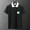 24SS Summer Mens Polos Men Designer T-shirt Pocket Pocket LETTER POLO POLO TE-shirt d'épaule imprimé à manches courtes à manches courtes