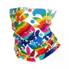 Шарфы мексиканские цвета Otomi Colors Bandana Neck Gaiter Birds Texture Mask Scarf Многоцелевая повязка на открытом воздухе спорт в дышащий