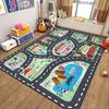 Zagęszczony flanelowy dywan salon dziecięcy do sypialni dekoracja Dekoracja podłogowa Dug Cartoon Road Mat Soft Tatami Carpets Non-Slip 231225