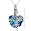 Colliers pendants Vintage Tree Love Heart Urn Collier pour femmes Crémation Bijoux Ashes Human KeepSake Memorial Clavile Chain