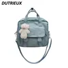 School Bags 2024 Combination Transparent Three-Purpose Bag Female Student Backpack Schoolbag Crossbody Cute Doll Shoulder Girls