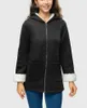 Kvinnorjackor FashionSpark Sticked Polar Jacka Lightweight Long Sweaters Fleece Interior Warm Fuzzy Coat Full Zip Hooded With Pockets