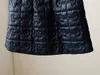 Jackets femininos Azul marinho conjunto de quilting women stand colar único peito curto casaco parkars ou cintura elástica mini -saia feminina 2023 outono