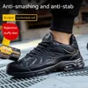 Steel Toe Shoes for Men Indestructible Work Shoes Lightweight Steel Toe Non Slip Safety Shoes Air Shock Absorption Sneakers 231225