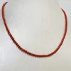 Luxury M Orange Coral Necklace Small Size Gem Stone Women Wedding Love Collare Tiny Gemstone Jewelry 231225