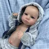 20 -дюймовый переработанный кукла Loulou Awake Полный силиконовый виниловый тел умываемой новорожденной кукла 3D Тон кожи видимый подарок куклы вены 231225