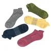 Chaussettes masculines à la cheville douce coton absorber la transpiration athlétique antifriction élastique en nid d'abeille extérieur