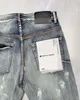 Man Jeans Designer Purple Jeans Skinny Ripped Biker Slim Steakny Pants 디자이너 스택 미국 크기 청바지 남성 트렌드 브랜드 빈티지 Pant Mens 29-40 9043