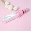 Parapluies Ins Small Daisy Automatic Umbrella Transparent imperméable 3 Fold Rainy for Japanese Women Girl étudiants enfants