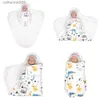 Sleeping Bags Baby Sleeping Bag 0-6Months Envelopes For Newborns Baby Swaddling Wraps 2.5Tog Soft Cotton Cocoon Design Head Neck ProtectorL231226