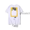 Estate t Mens Designersoff T-shirt T-shirt larghe Tops Uomo Casual Luxurys Abbigliamento Streetwear Pantaloncini Manica Polo Magliette Bianco per Salechina GAU9