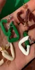 Design italiano jóias esmalte gota esmalte verde triângulo sênior women039s brincos orelha studs moda personalizado festa accessor1587789