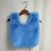 Tassen schattige zachte pluche dames handtassen faux bont dames winter koppeling tas tas luxe ontwerp vrouwelijke kleine tote vest tassen bolso mujer