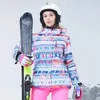 재킷 30도 겨울 여자 스키 재킷 고품질 방수 따뜻한 스키 코트 야외 숙녀 야외 스포츠 스노우 보드 의류
